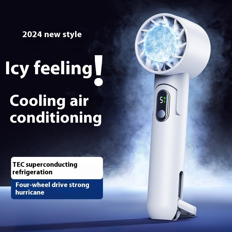 Folding Refrigeration Handheld Fan Outdoor Portable