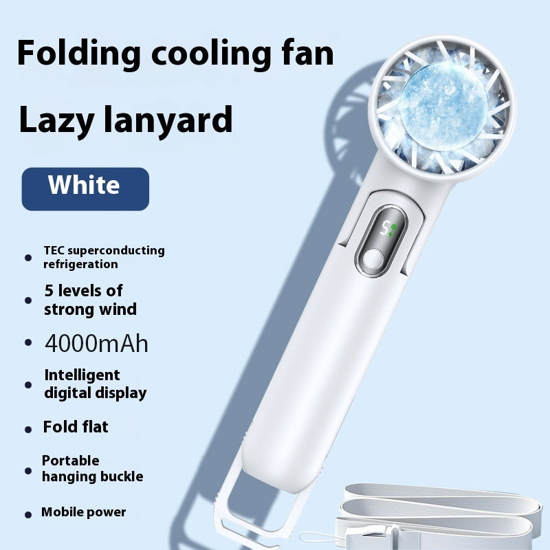Folding Refrigeration Handheld Fan Outdoor Portable